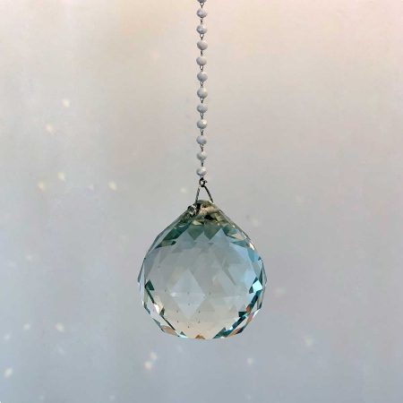 Cristal Feng Shui chaîne blanche