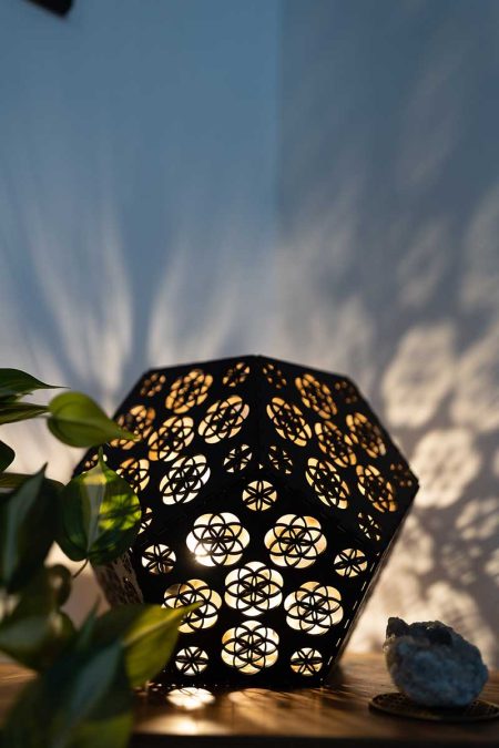 lampe L allumée dans un angle