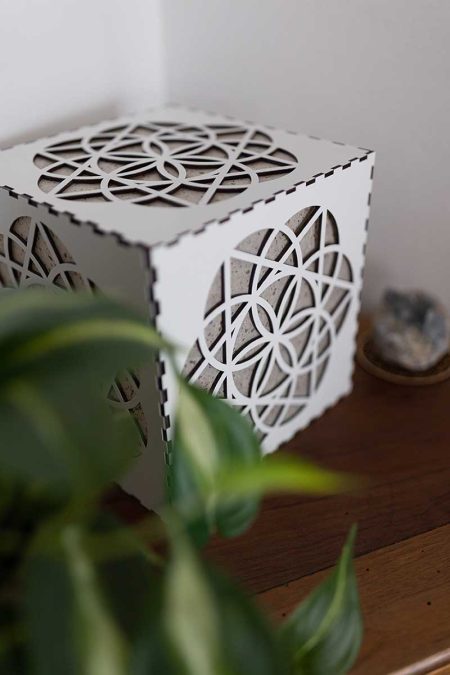 Lampe cube Équilibre Blanc